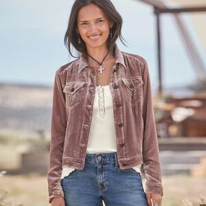 Sundance | Wren Velvet Western Jacket in Dusty Mauve, Size LP ♥ Like new!